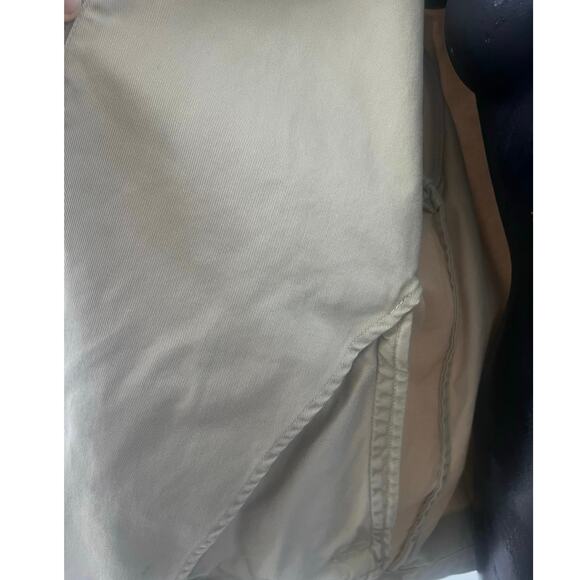 Polo Ralph Lauren Harrington Jacket Sz L Cream/Khaki Bomber Unlined Preppy FLAW - Picture 8 of 11